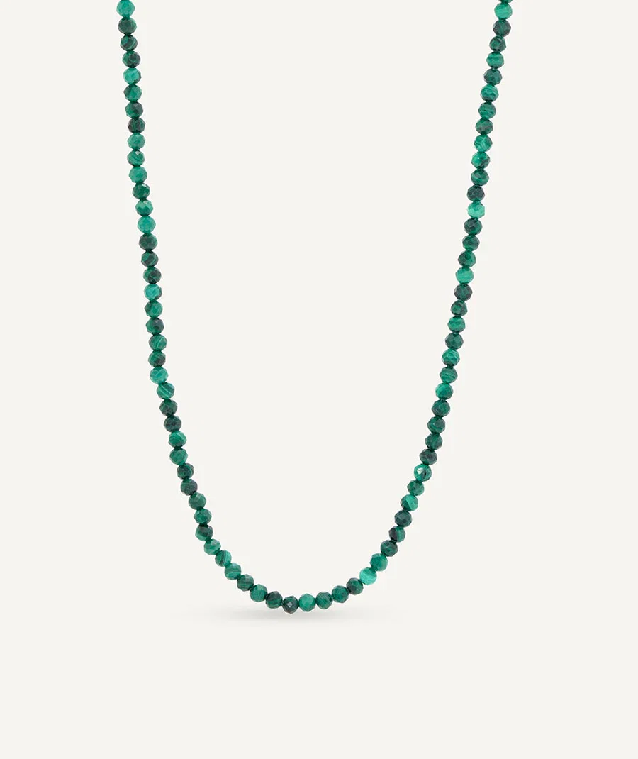 Image of Cadena bolas con Piedra Malachite