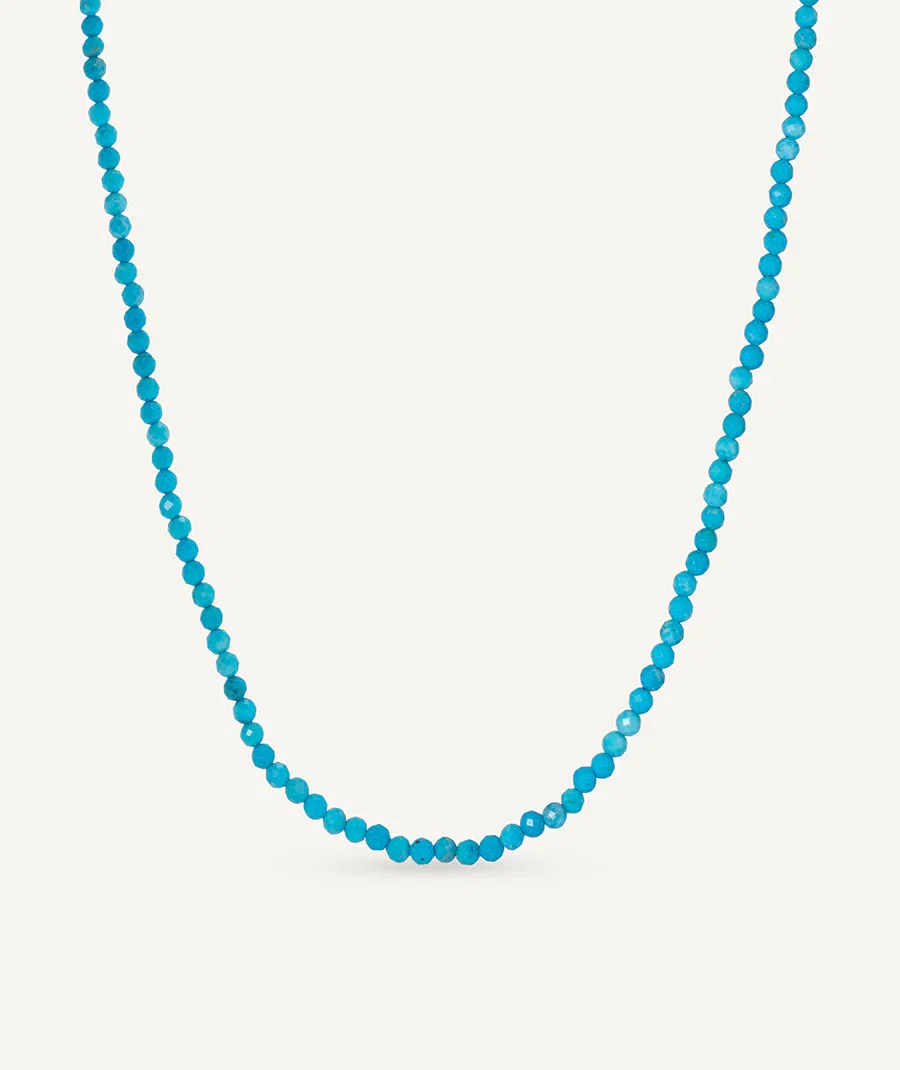 Image of Cadena bolas con piedra turquesa