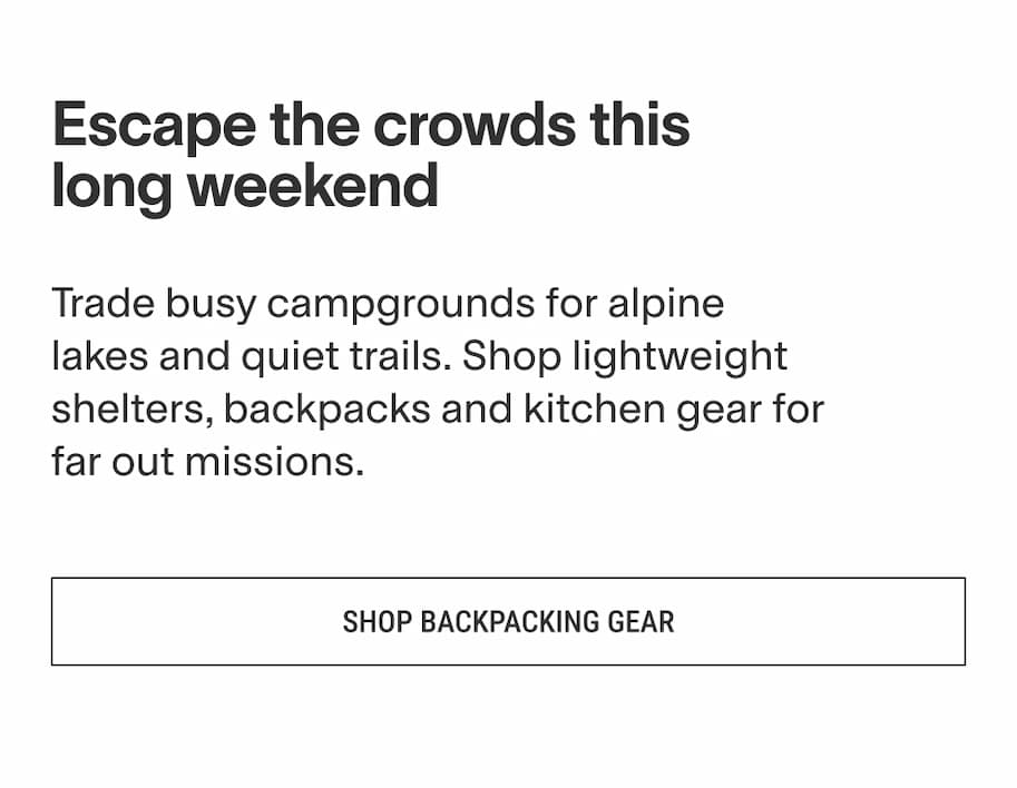 Backpacking gear