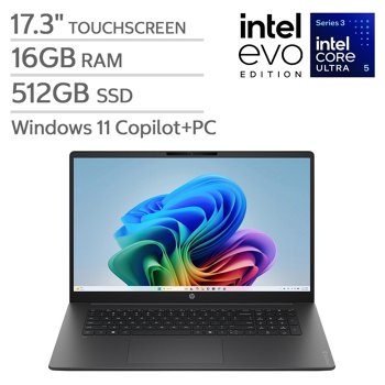 HP OmniBook 3 17.3-inch Touchscreen Laptop Intel Core with Ultra 5 Series 3 Processor