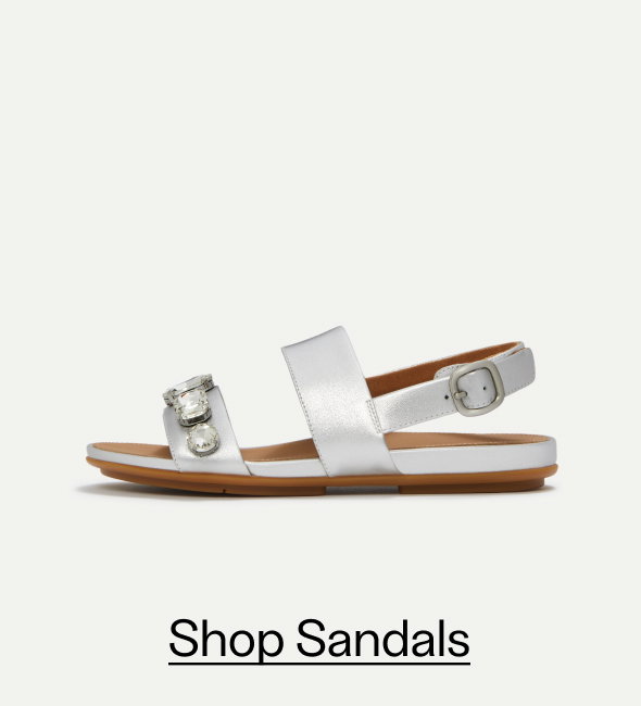 GRACIE Ultra-Jewel Metallic-Leather Back-Strap Sandals - Silver