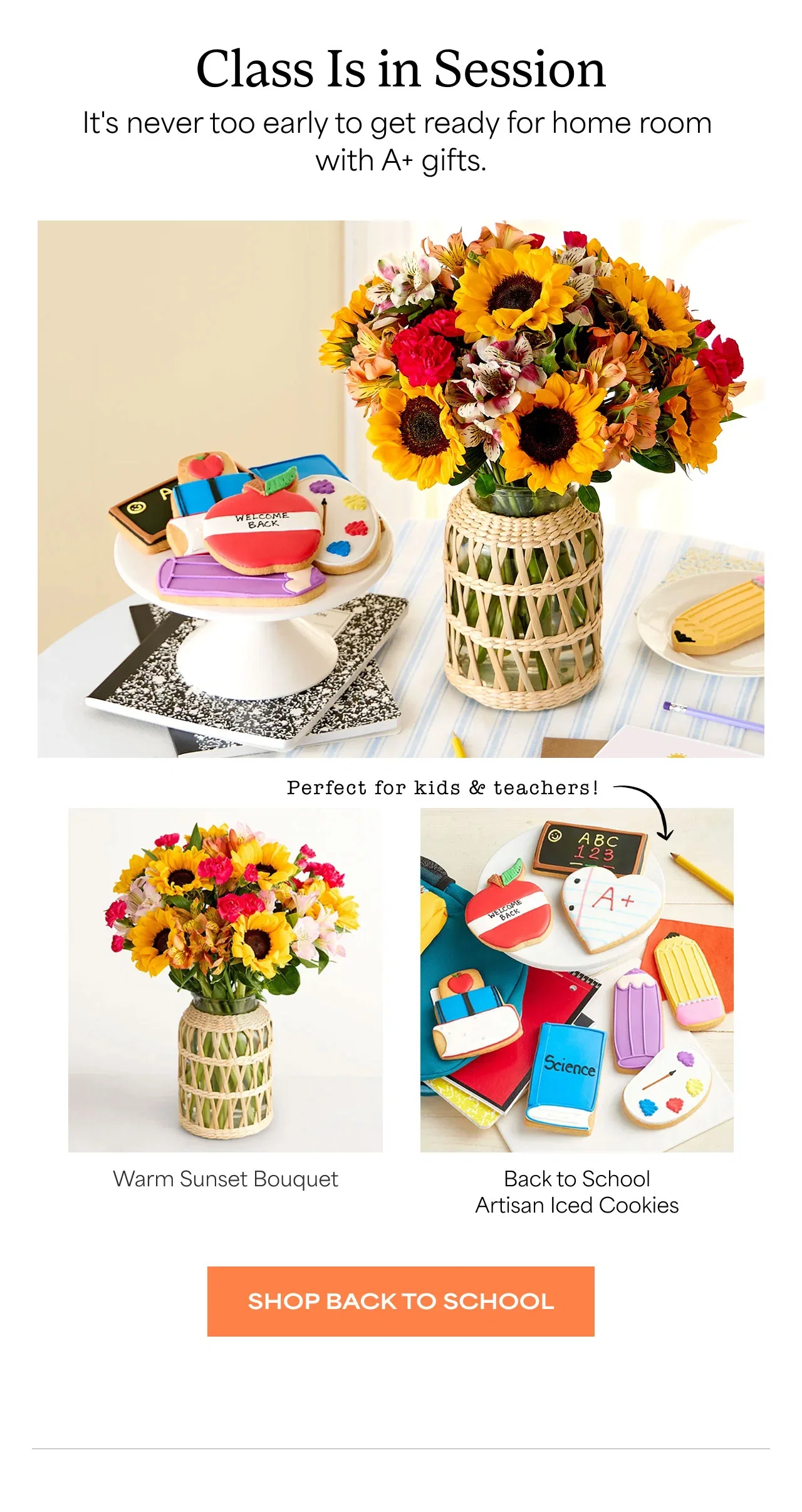 Class Is in Session | It's never too early to get ready for home room with A+ gifts.