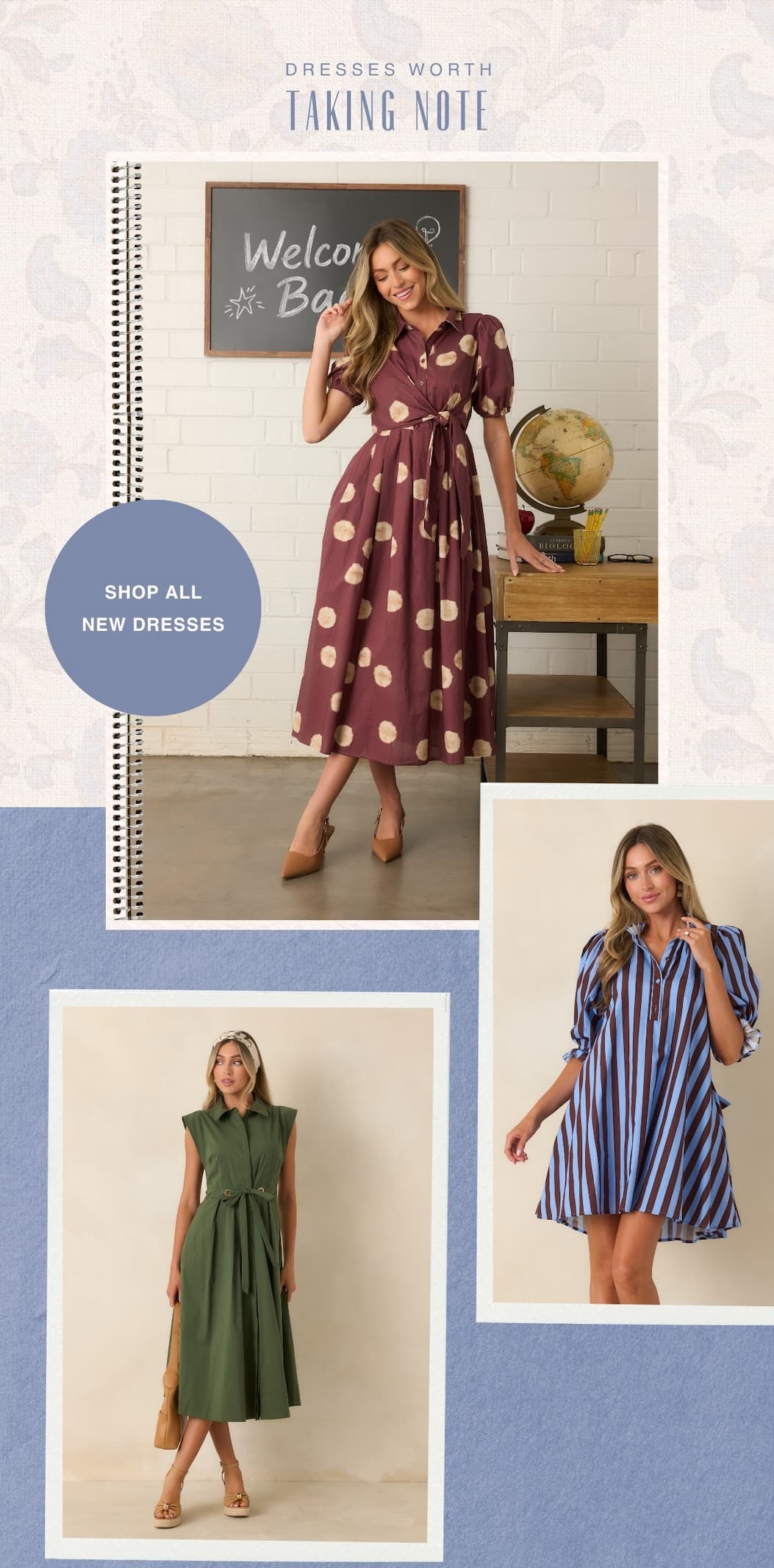 "Dresses worth taking note. Shop All New Dresses."