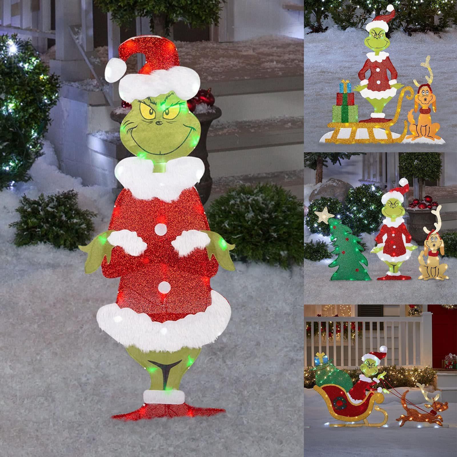 Grinch LED Yard Sign