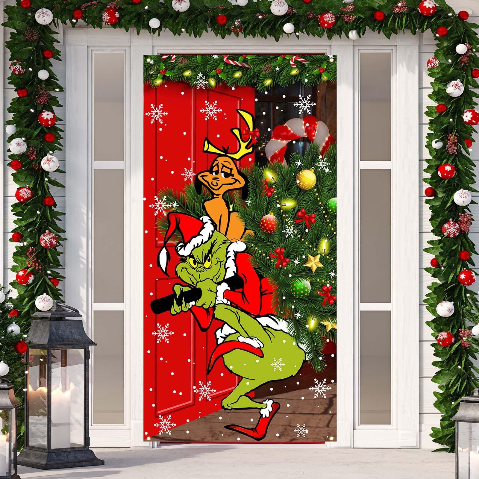 Grinch Door Cover