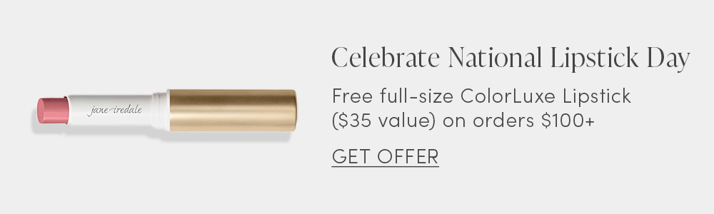 Free full-size lipstick on orders $100+