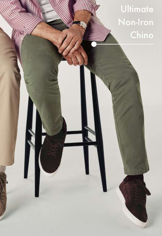 Ultimate Non-Iron Chino in Sage Green