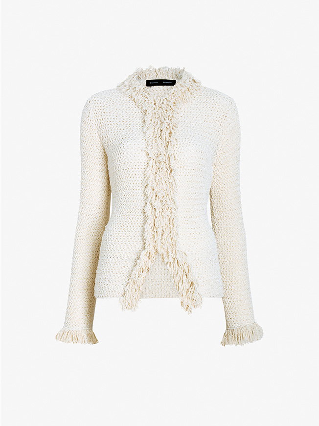 Nilo Top in Textured Jacquard in Off White
