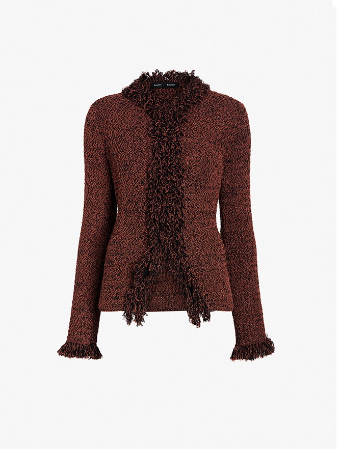 Nilo Top in Textured Jacquard in Black/Copper