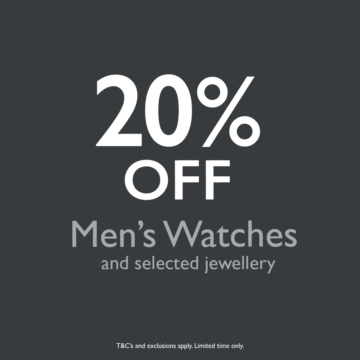 20% Off Mens Jewellery at Argento