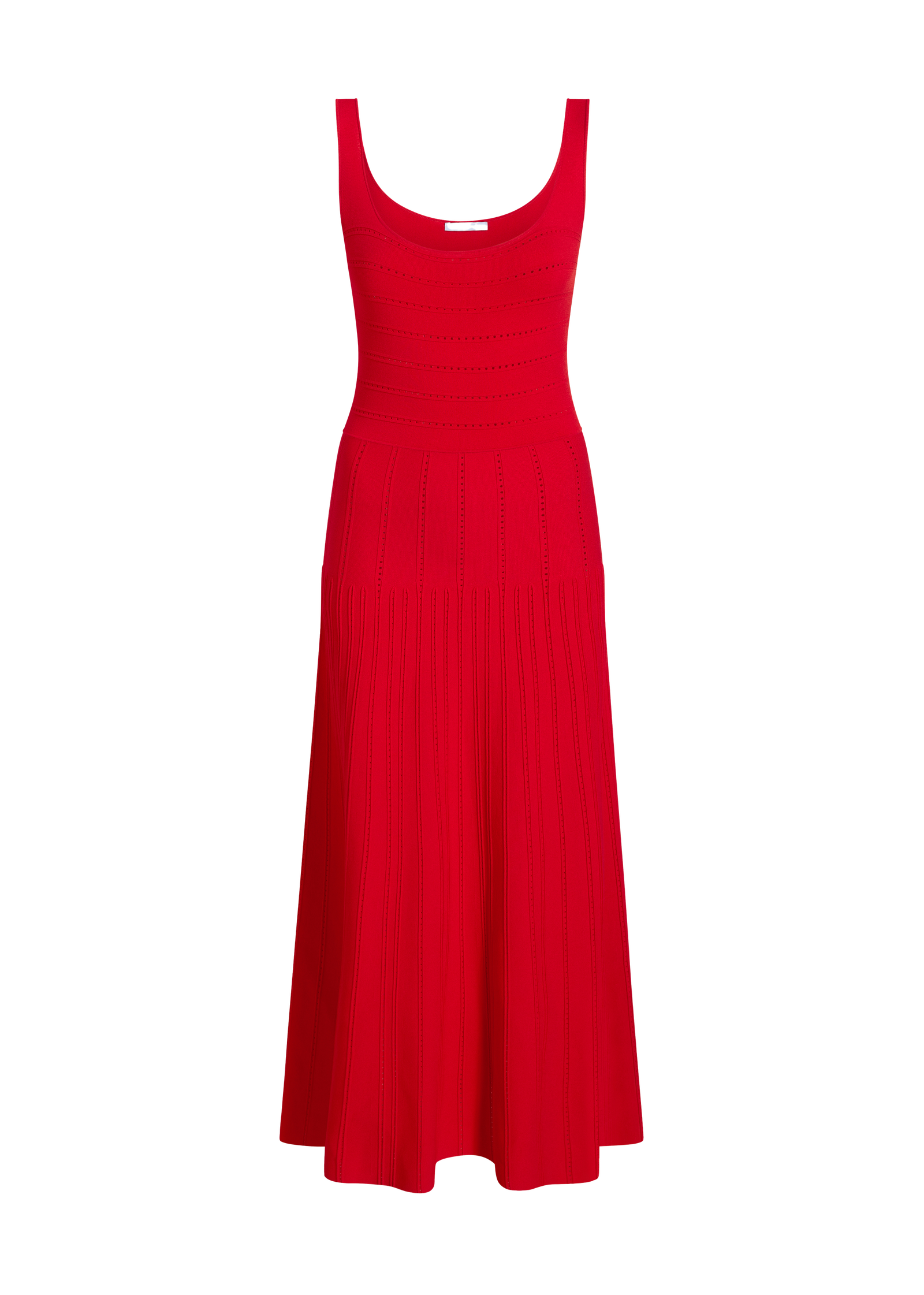 Ghost image of the gemma dress in cherry red