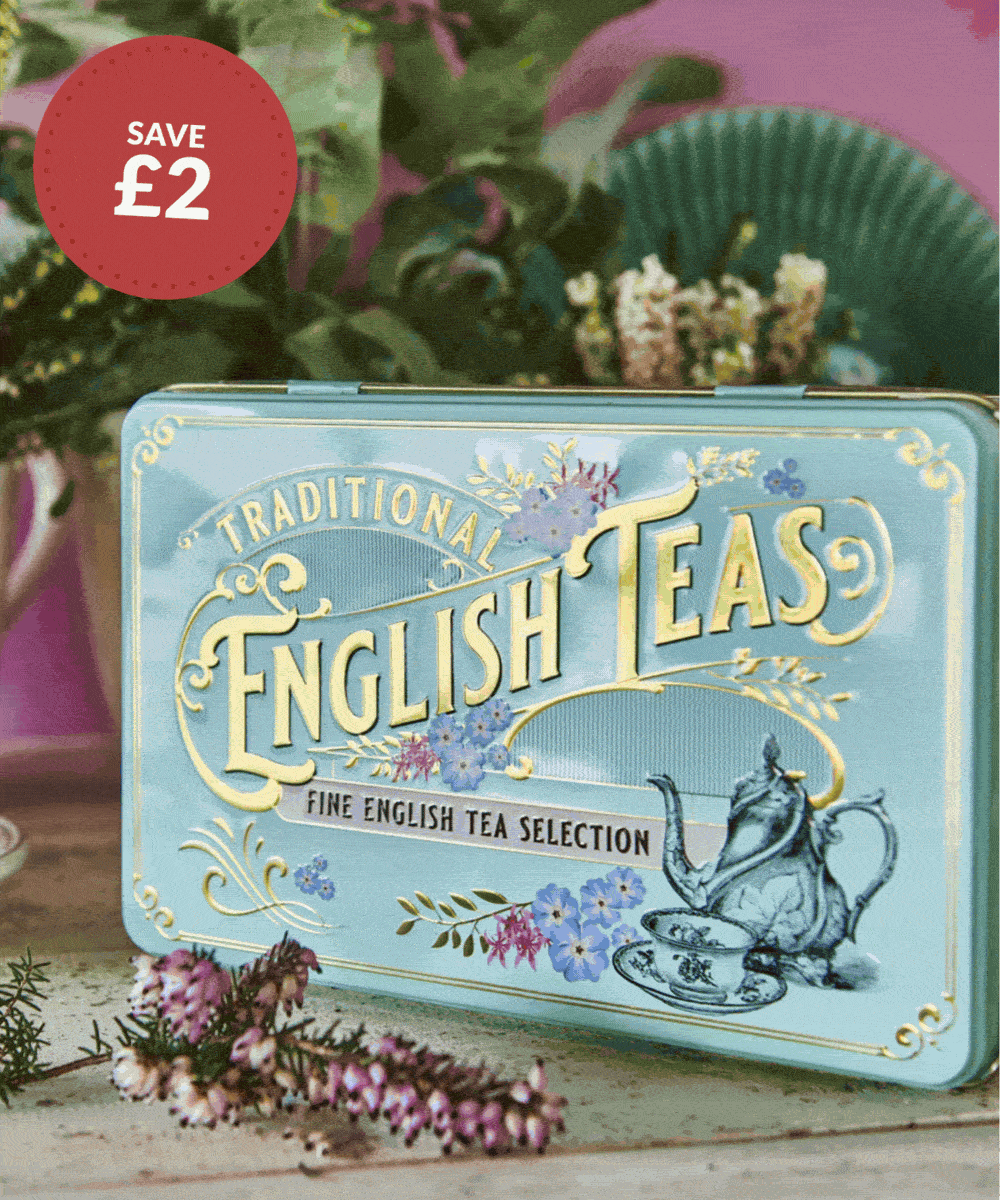 £2 off Tea Selection Tins by New English Teas