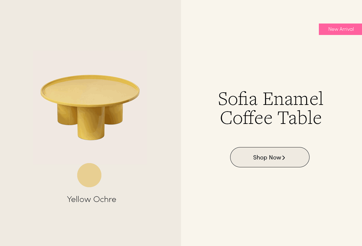 New Arrival- Sofia Enamel Coffee Table
