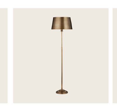 Currey & Company Callum Brass Floor Lamp