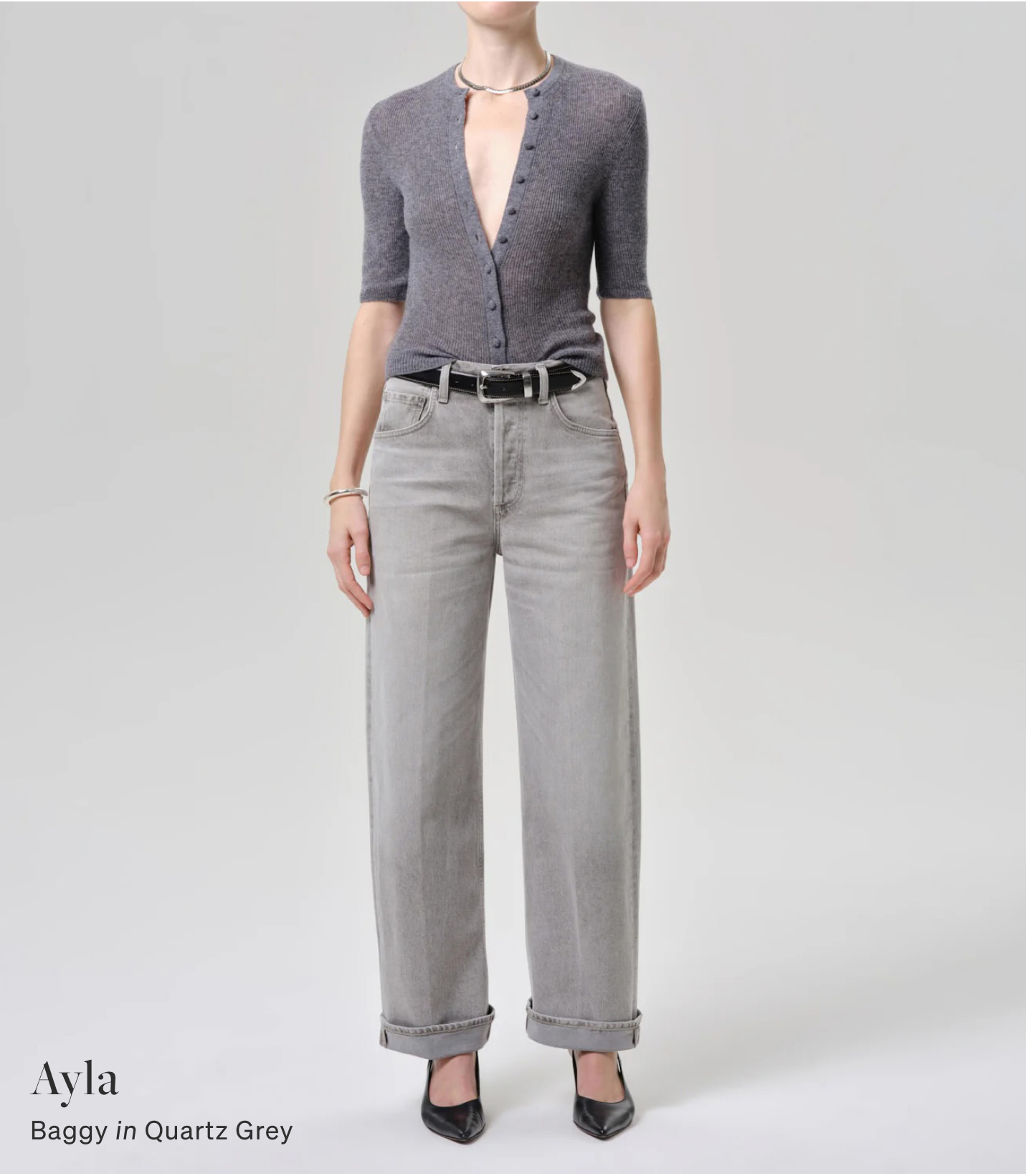 Shop the Ayla Baggy in Quartz Grey