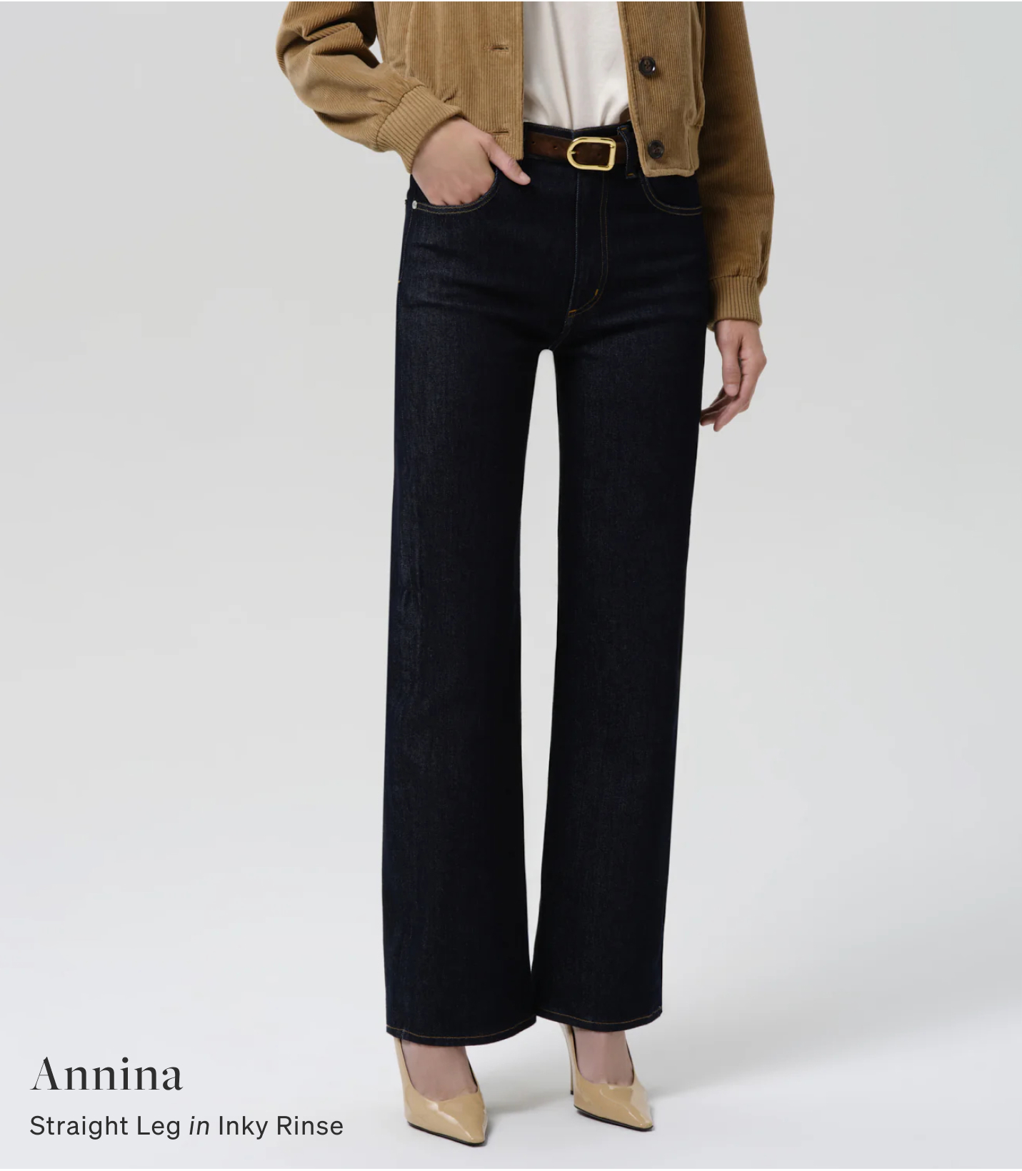 Shop the Annina Straight Leg in Inky Rinse