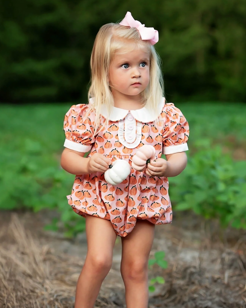Pumpkin Spice Print Pink Bubble