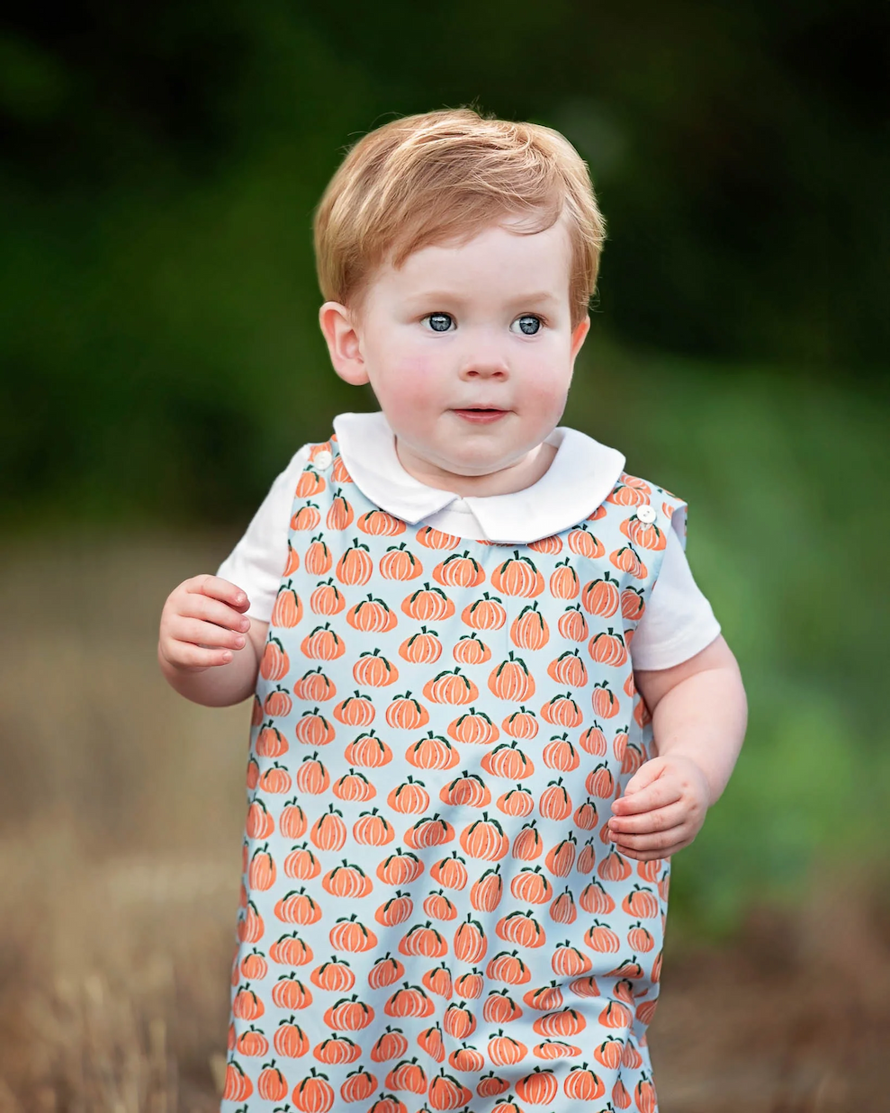 Pumpkin Spice Print Blue Longall
