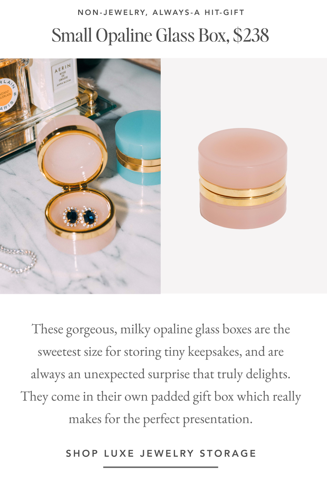 Small Opaline Glass Box