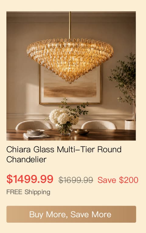 Chiara Glass Multi-Tier Round Chandelier