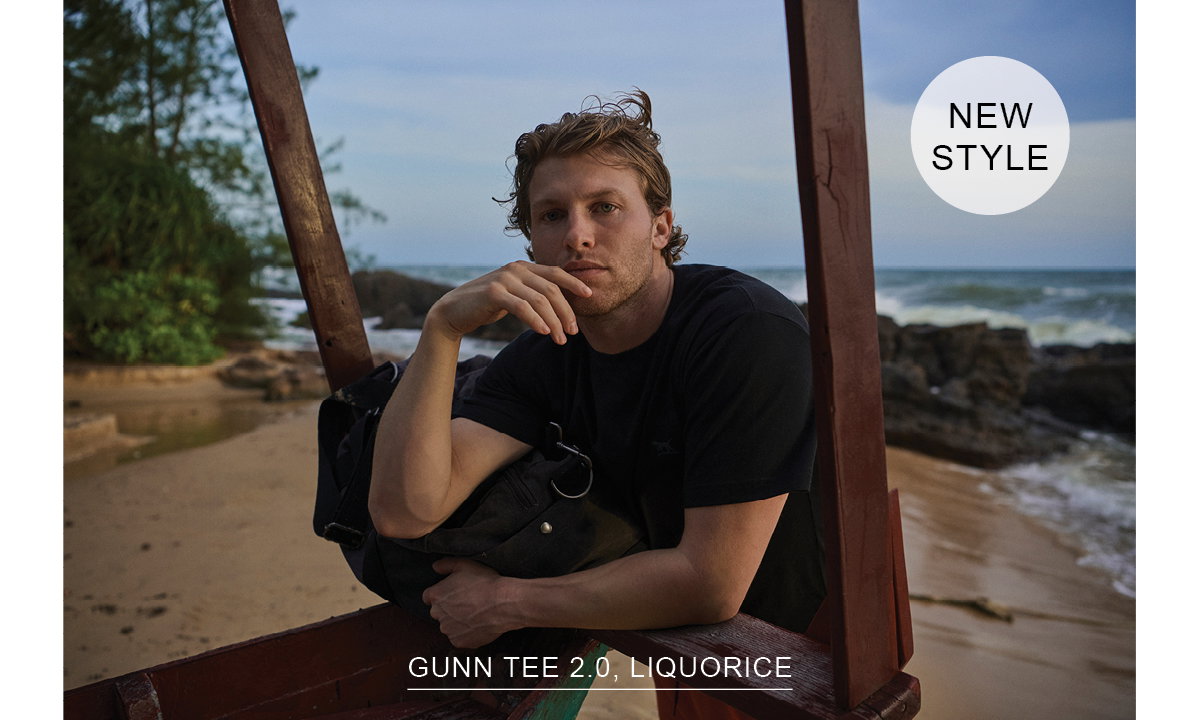Shop The Gunn Sports Fit Tee 2.0, Liquorice online and instore at Rodd & Gunn