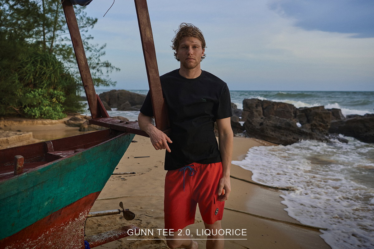 Shop The Gunn Sports Fit Tee 2.0, Liquorice online and instore at Rodd & Gunn