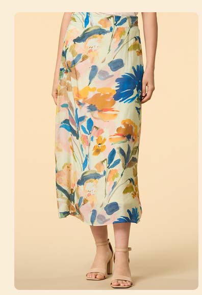 Shop Water Lily Wishes Midi Skirt