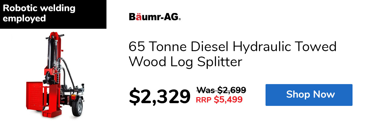 65 Tonne Diesel Hydraulic Towed Wood Log Splitter