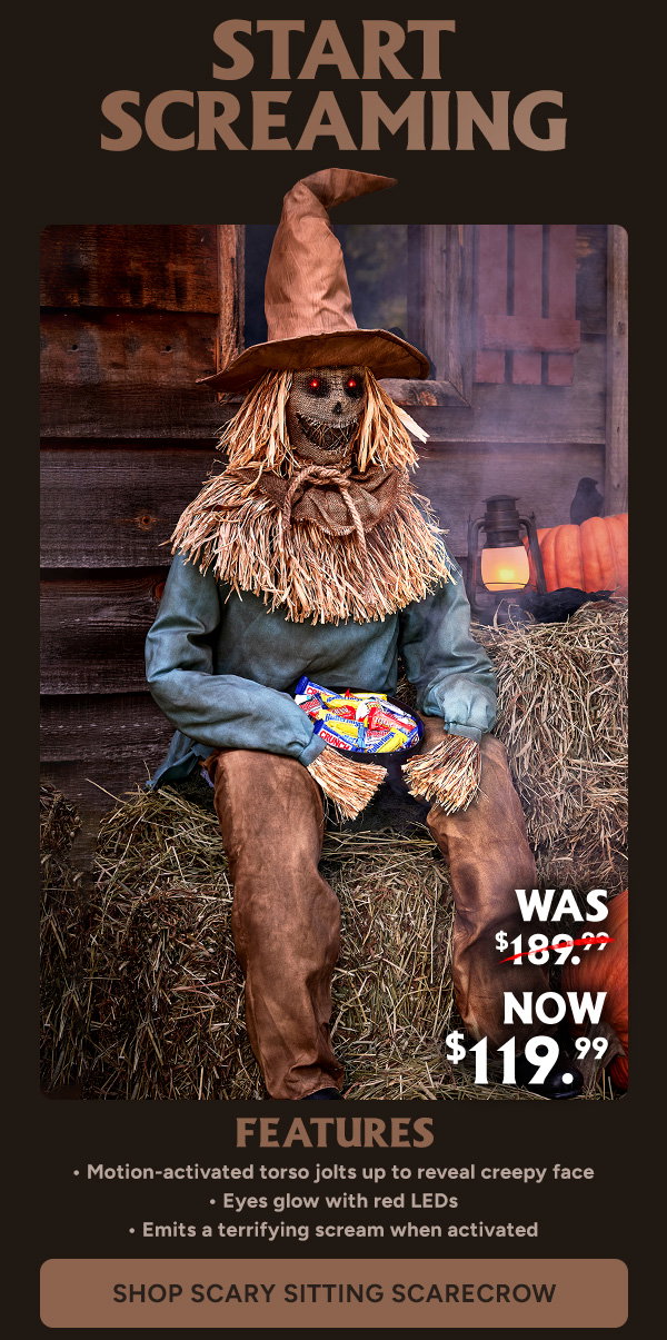 Shop Scary Sitting Scarecrow