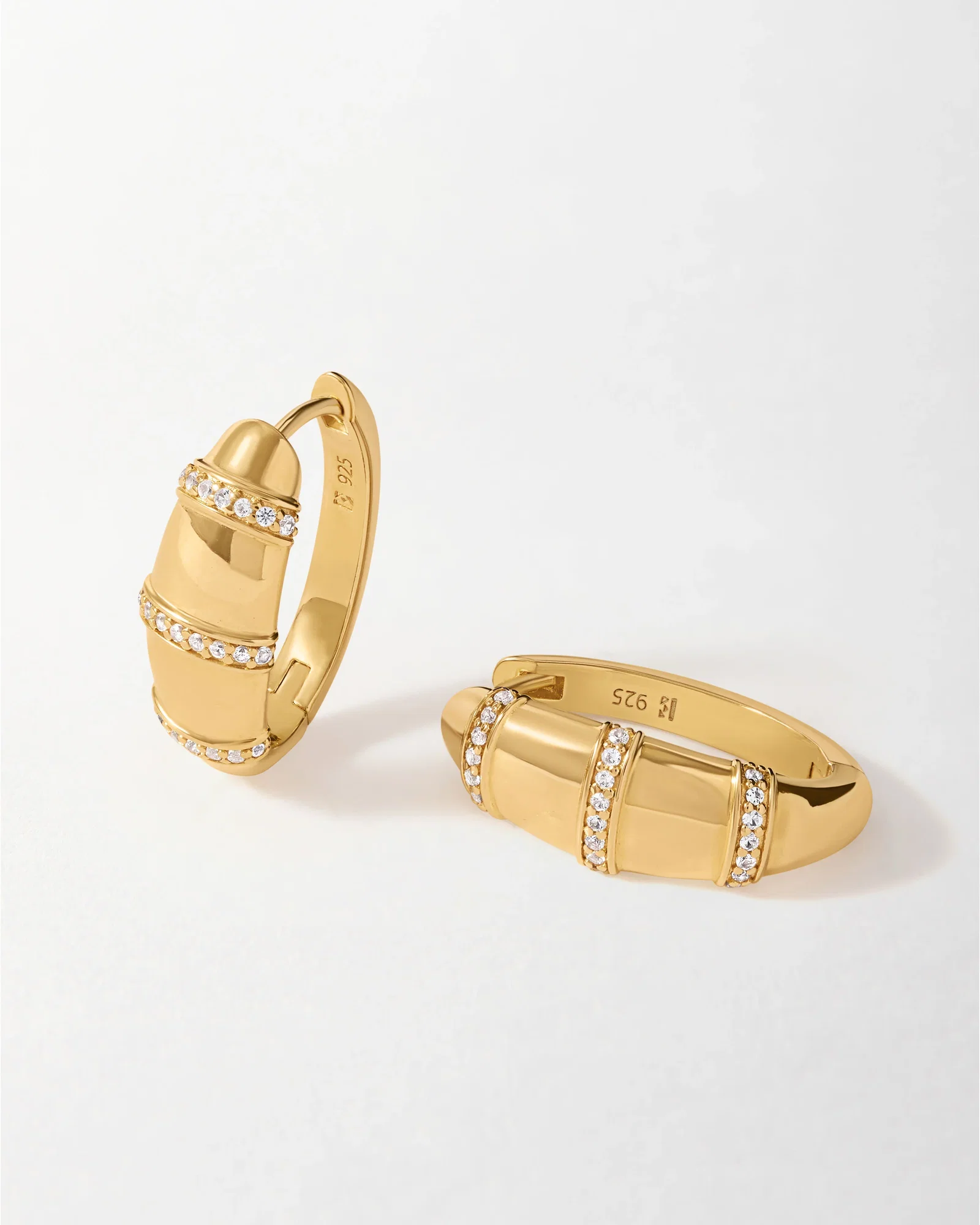 Image of Charlotte Collins Pavé Hoops