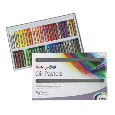 Pentel Arts Oil Pastel Assorted Colours Set of 50