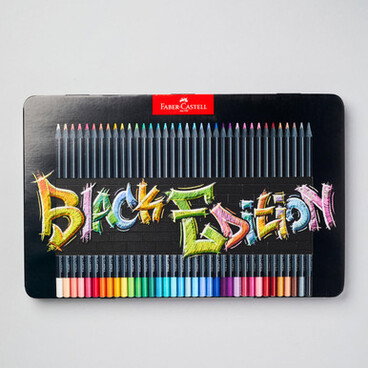 Faber-Castell Black Edition Colour Pencils Assorted Colours Set of 36