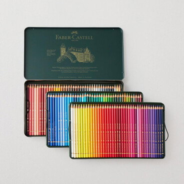 Faber-Castell Polychromos Artist Assorted Coloured Pencils in a Tin Set of 120