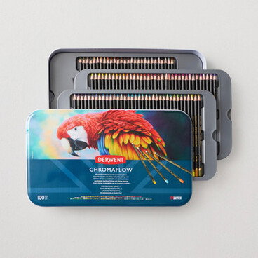 Derwent Chromaflow Tin Assorted Colours Set of 100