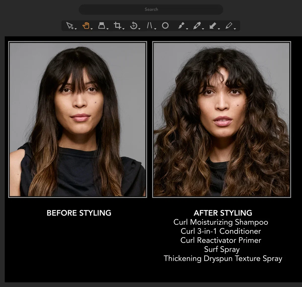 Before Styling | AFTER STYLING Curl Moisturizing Shampoo Curl 3-in-1 Conditioner Curl Reactivator Primer Surf Spray Thickening Dryspun Texture Spray Before Styling | AFTER STYLING Curl Moisturizing Shampoo Curl 3-in-1 Conditioner Curl Reactivator Primer Surf Spray Thickening Dryspun Texture Spray