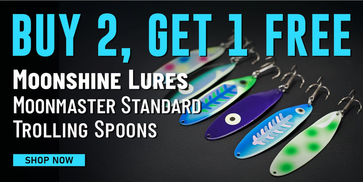 Buy 2, Get 1 Free Moonshine Lures Moonmaster Standard Trolling Spoons Shop Now