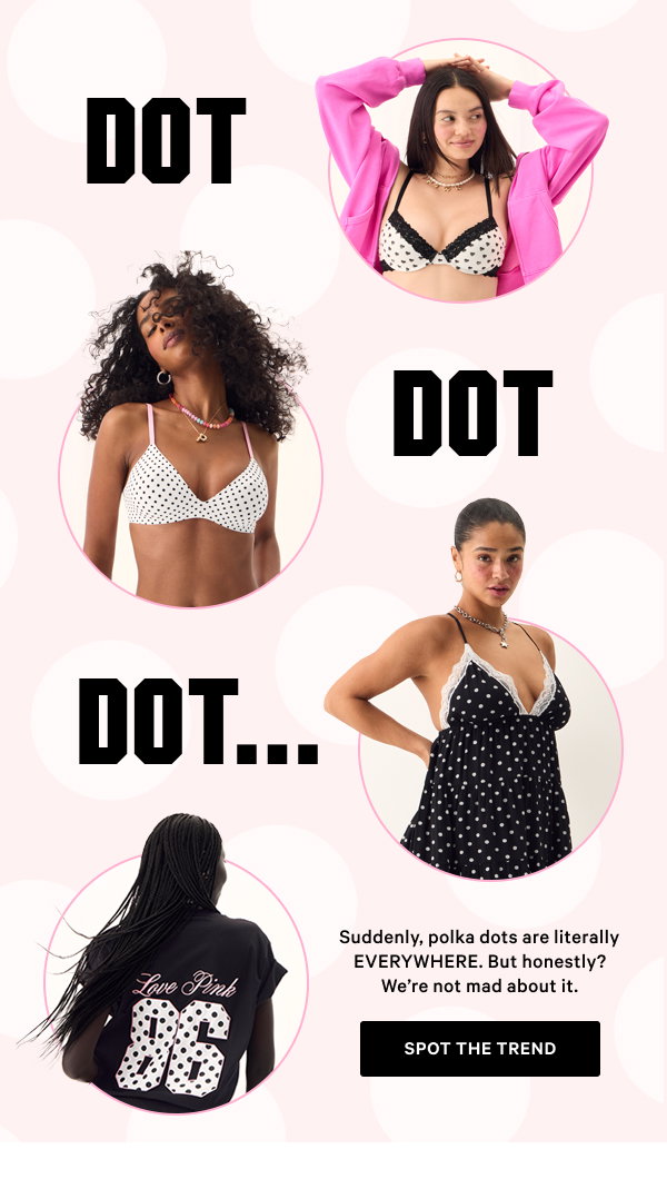 Dot, Dot, Dot... Suddenly, polka dots are literally EVERYWHERE. But honestly? We’re not mad about it. Spot the Trend