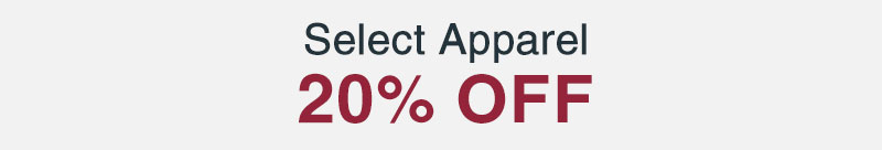 Shop Select Apparel 20% OFF
