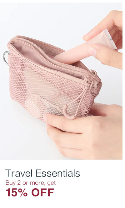 Shop Travel Essentials 2+ 15% OFF