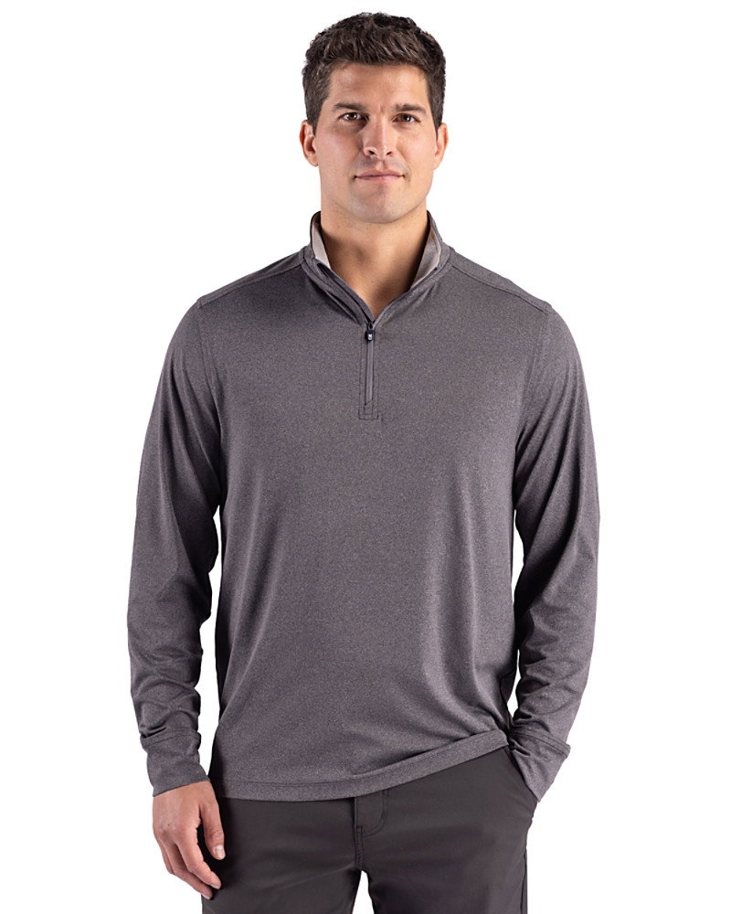 Image of Cutter & Buck Forge Recycled Four-Way Stretch Mens Big & Tall Quarter Zip Pullover
