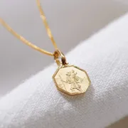 Petite 9ct Gold St Christopher Necklace