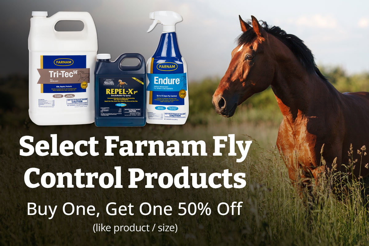 Select Farnam Fly Control Products - Buy One, Get One 50% Off