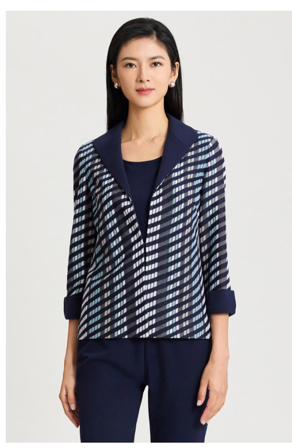 Heritage Mixed-Media Wing Collar Jacket