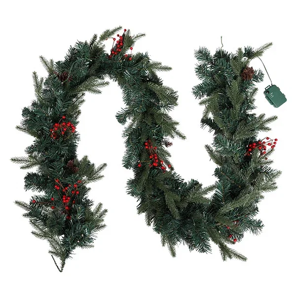 Christmas Garland With Led Lights Decorations Xmas Party