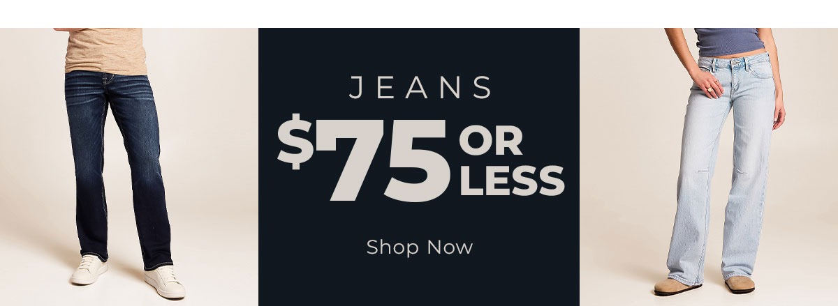 Shop Jeans $75 or Less