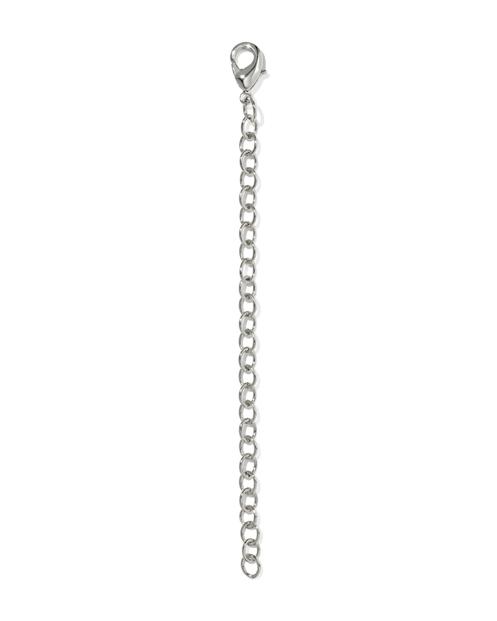 Image of Kendra Scott 4” Silver Lobster Clasp Necklace Extender | Metal