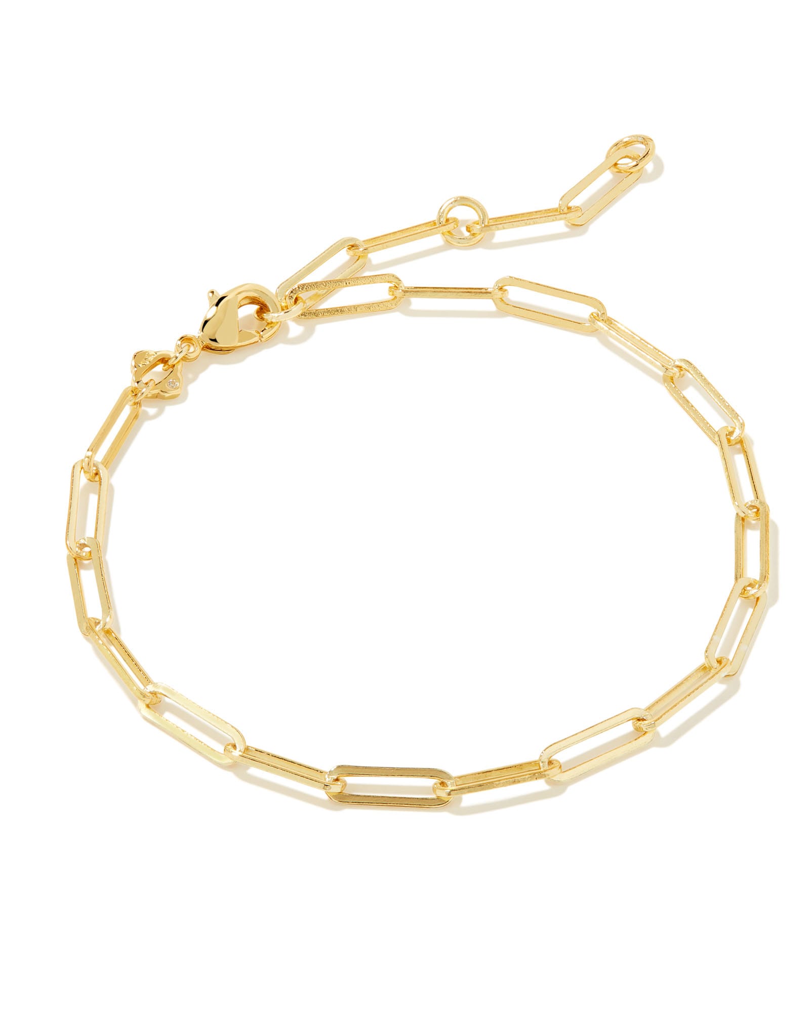 Image of Kendra Scott Courtney Paperclip Bracelet in Gold | Metal