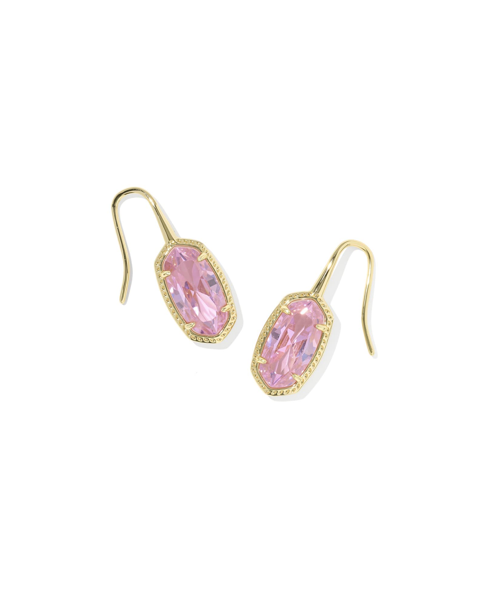 Image of Kendra Scott Lee Luxe Gold Drop Earrings | Cubic Zirconia