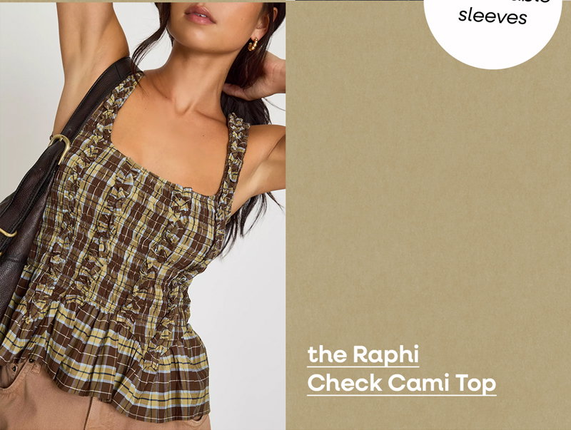 the Raphi Check Cami Top > 