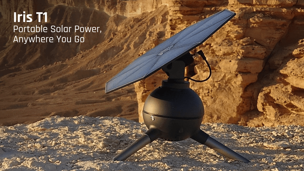 Iris T1 portable solar generator lifestyle shot